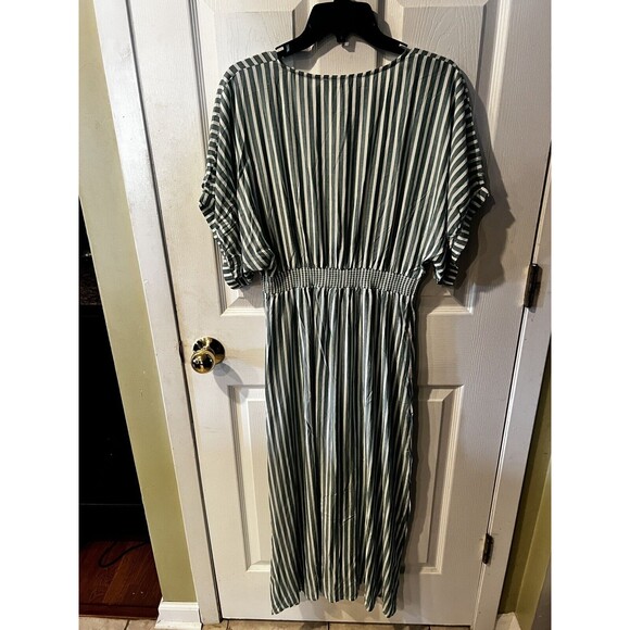 Cupshe Maxi Dress Womens Sz Small Swim Cover Up Side Slits nautical longline New - Picture 5 of 8